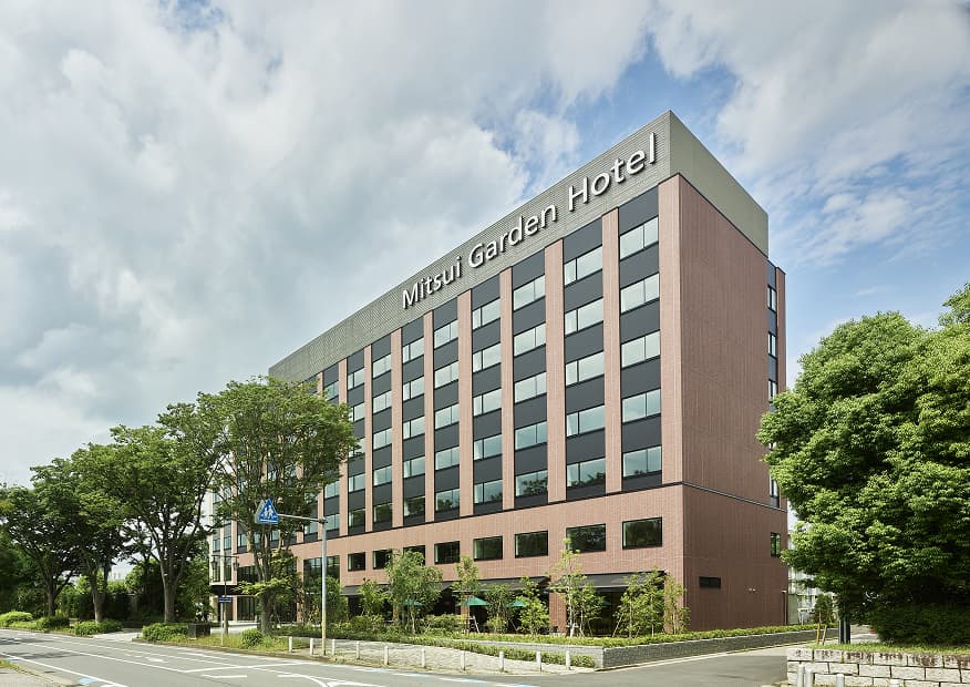 국립암센터 히가시 병원 연계 미쓰이 가든 호텔 외관.