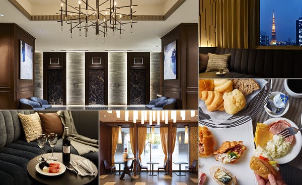 左:大廳、中上:早餐菜單、右上:客房服務、中下:餐廳、右下:客房