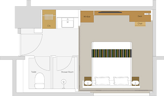 标准大床房 Queen 和苑三井花园饭店台北忠孝