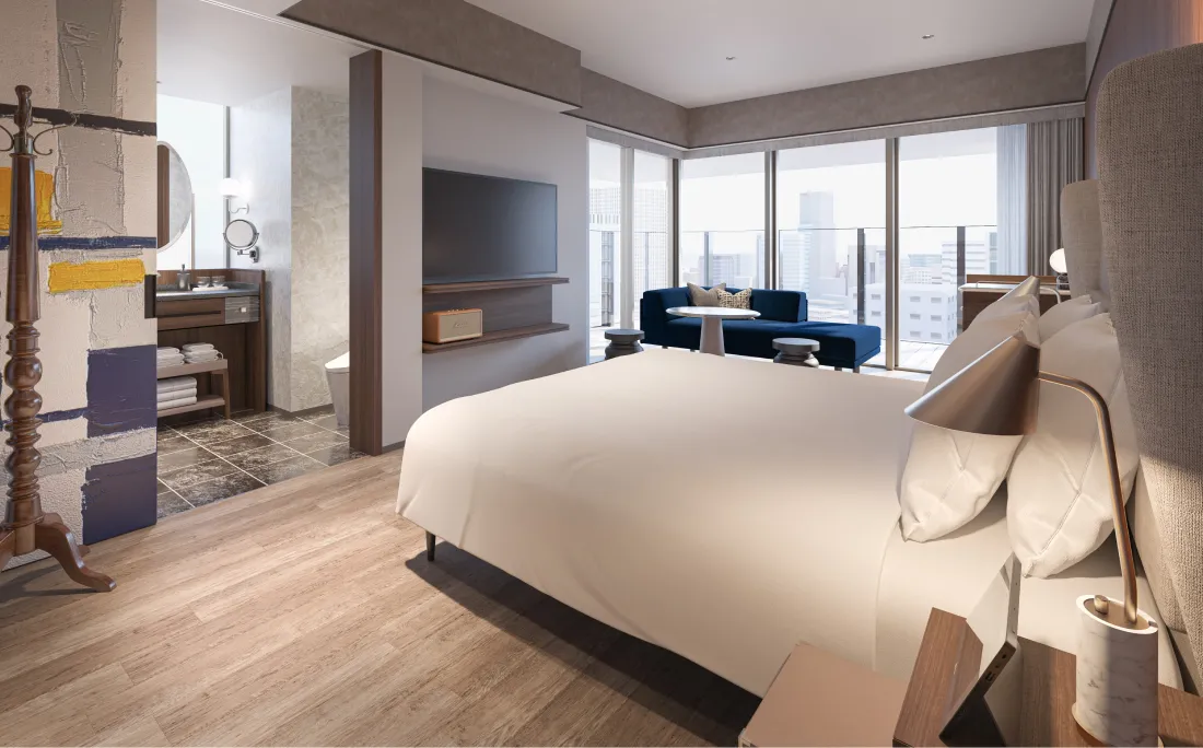 Deluxe , 1 bed King , Corner room, View Bath