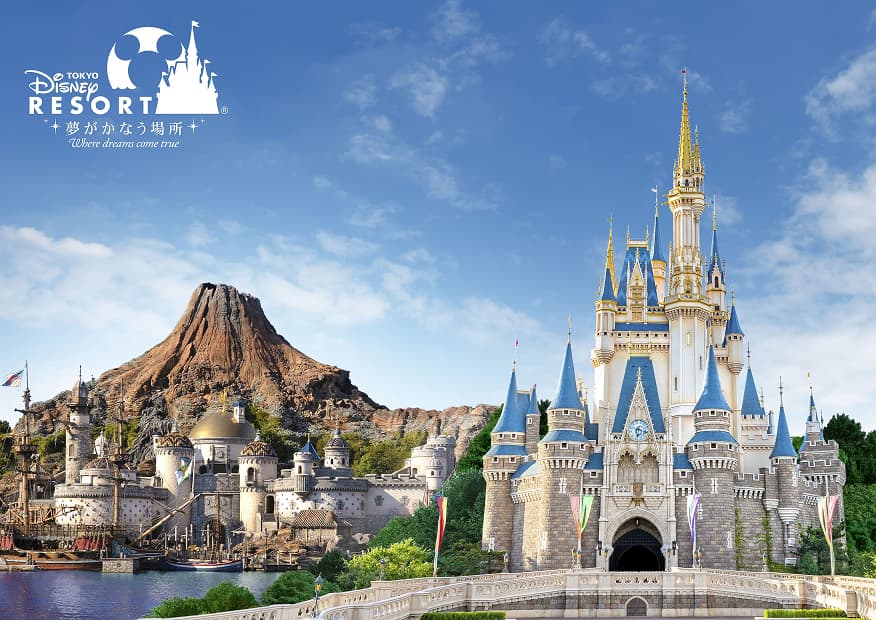 Cinderella Castle and Mount Prometheus, symbols of Tokyo Disney Resort®